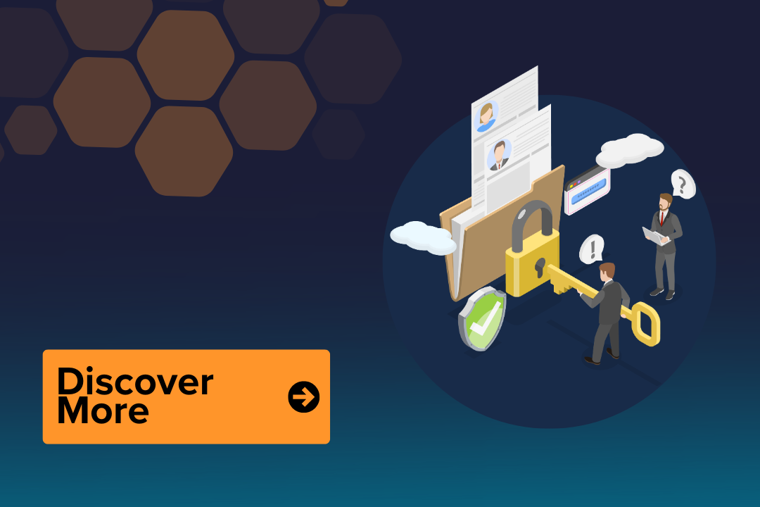 An image representing data security and a discover more title