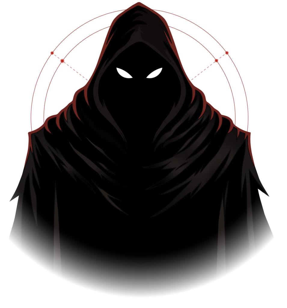 WRAITH graphic OmniCyber, hooded figure